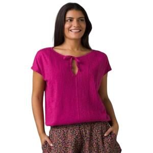 NWT Prana Ocupus popover top, pintuck details, short sleeve